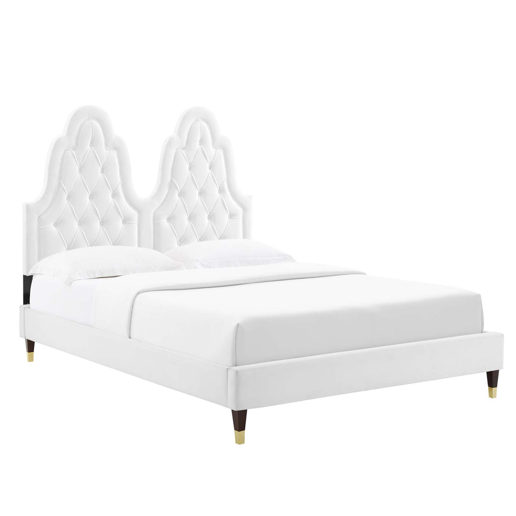 Alexandria Tufted Performance Velvet King Platform Bed by Modway