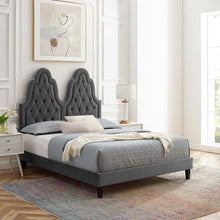 Load image into Gallery viewer, Juniper Channel Tufted Performance Velvet Full Platform Bed

