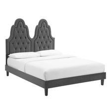 Load image into Gallery viewer, Juniper Channel Tufted Performance Velvet Full Platform Bed
