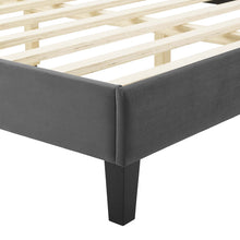 Load image into Gallery viewer, Juniper Channel Tufted Performance Velvet Full Platform Bed
