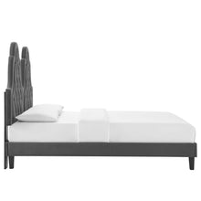 Load image into Gallery viewer, Juniper Channel Tufted Performance Velvet Full Platform Bed

