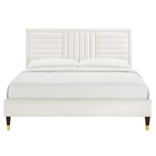 Load image into Gallery viewer, Sofia Channel Tufted Performance Velvet Queen Platform Bed by Modway
