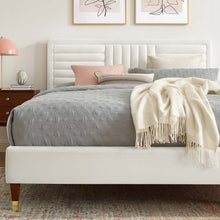 Load image into Gallery viewer, Sofia Channel Tufted Performance Velvet Queen Platform Bed by Modway
