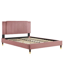 Load image into Gallery viewer, Zahra Channel Tufted Performance Velvet Twin Platform Bed by Modway
