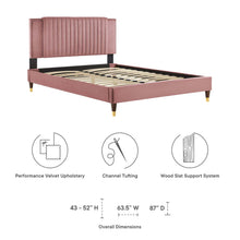 Load image into Gallery viewer, Zahra Channel Tufted Performance Velvet Twin Platform Bed by Modway
