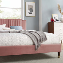 Load image into Gallery viewer, Zahra Channel Tufted Performance Velvet Twin Platform Bed by Modway
