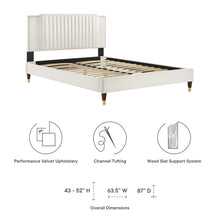 Load image into Gallery viewer, Zahra Channel Tufted Performance Velvet Twin Platform Bed by Modway
