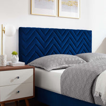 Load image into Gallery viewer, Leah Chevron Tufted Performance Velvet Full Platform Bed by Modway
