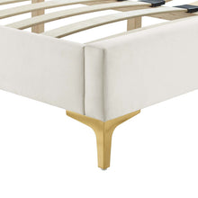 Load image into Gallery viewer, Leah Chevron Tufted Performance Velvet Full Platform Bed by Modway
