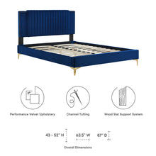 Load image into Gallery viewer, Zahra Channel Tufted Performance Velvet Full Platform Bed by Modway
