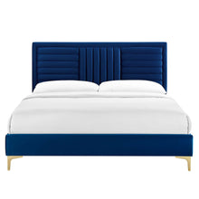 Load image into Gallery viewer, Sofia Channel Tufted Performance Velvet Full Platform Bed by Modway
