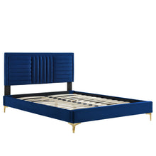 Load image into Gallery viewer, Sofia Channel Tufted Performance Velvet Full Platform Bed by Modway
