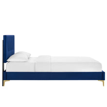 Load image into Gallery viewer, Yasmine Channel Tufted Performance Velvet Full Platform Bed by Modway

