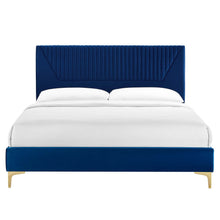 Load image into Gallery viewer, Yasmine Channel Tufted Performance Velvet Full Platform Bed by Modway

