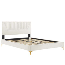 Load image into Gallery viewer, Yasmine Channel Tufted Performance Velvet Full Platform Bed by Modway
