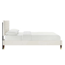 Load image into Gallery viewer, Leah Chevron Tufted Performance Velvet Full Platform Bed by Modway
