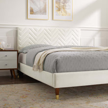 Load image into Gallery viewer, Leah Chevron Tufted Performance Velvet Full Platform Bed by Modway

