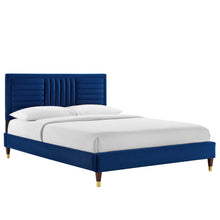 Load image into Gallery viewer, Sofia Channel Tufted Performance Velvet Full Platform Bed by Modway
