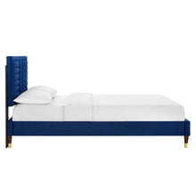 Load image into Gallery viewer, Sofia Channel Tufted Performance Velvet Full Platform Bed by Modway
