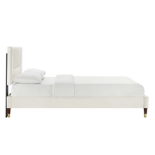 Load image into Gallery viewer, Yasmine Channel Tufted Performance Velvet Full Platform Bed by Modway
