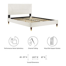 Load image into Gallery viewer, Yasmine Channel Tufted Performance Velvet Full Platform Bed by Modway
