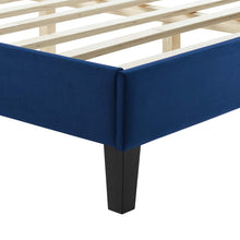 Load image into Gallery viewer, Leah Chevron Tufted Performance Velvet Full Platform Bed by Modway

