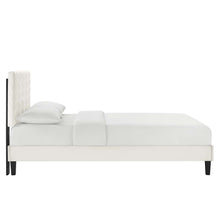 Load image into Gallery viewer, Leah Chevron Tufted Performance Velvet Full Platform Bed by Modway
