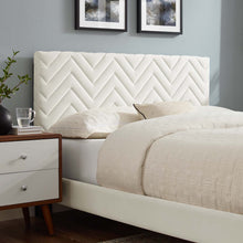 Load image into Gallery viewer, Leah Chevron Tufted Performance Velvet Full Platform Bed by Modway
