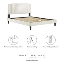 Load image into Gallery viewer, Zahra Channel Tufted Performance Velvet Full Platform Bed by Modway
