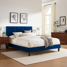 Load image into Gallery viewer, Sofia Channel Tufted Performance Velvet Full Platform Bed by Modway
