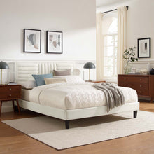 Load image into Gallery viewer, Sofia Channel Tufted Performance Velvet Full Platform Bed by Modway
