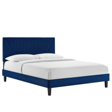 Load image into Gallery viewer, Yasmine Channel Tufted Performance Velvet Full Platform Bed by Modway
