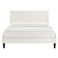 Load image into Gallery viewer, Yasmine Channel Tufted Performance Velvet Full Platform Bed by Modway
