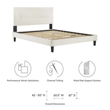 Load image into Gallery viewer, Yasmine Channel Tufted Performance Velvet Full Platform Bed by Modway
