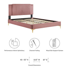 Load image into Gallery viewer, Zahra Channel Tufted Performance Velvet King Platform Bed by Modway
