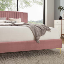 Load image into Gallery viewer, Zahra Channel Tufted Performance Velvet King Platform Bed by Modway
