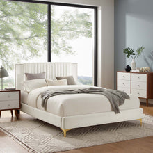 Load image into Gallery viewer, Zahra Channel Tufted Performance Velvet King Platform Bed by Modway
