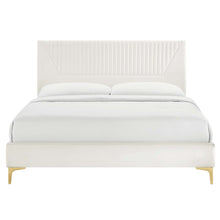 Load image into Gallery viewer, Yasmine Channel Tufted Performance Velvet King Platform Bed by Modway
