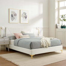 Load image into Gallery viewer, Yasmine Channel Tufted Performance Velvet King Platform Bed by Modway
