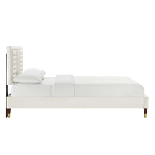 Load image into Gallery viewer, Sofia Channel Tufted Performance Velvet King Platform Bed by Modway
