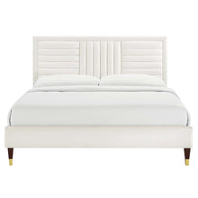 Load image into Gallery viewer, Sofia Channel Tufted Performance Velvet King Platform Bed by Modway
