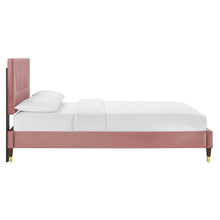 Load image into Gallery viewer, Yasmine Channel Tufted Performance Velvet King Platform Bed by Modway
