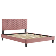 Load image into Gallery viewer, Leah Chevron Tufted Performance Velvet King Platform Bed by Modway
