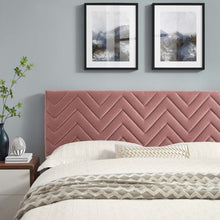 Load image into Gallery viewer, Leah Chevron Tufted Performance Velvet King Platform Bed by Modway
