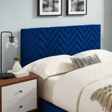 Load image into Gallery viewer, Leah Chevron Tufted Performance Velvet King Platform Bed by Modway
