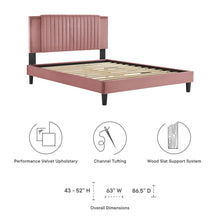 Load image into Gallery viewer, Zahra Channel Tufted Performance Velvet King Platform Bed by Modway
