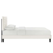 Load image into Gallery viewer, Sofia Channel Tufted King Platform Bed
