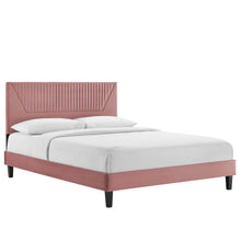 Load image into Gallery viewer, Yasmine Channel Tufted Performance Velvet King Platform Bed by Modway
