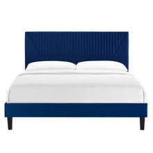 Load image into Gallery viewer, Yasmine Channel Tufted Performance Velvet King Platform Bed by Modway
