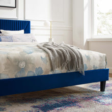 Load image into Gallery viewer, Yasmine Channel Tufted Performance Velvet King Platform Bed by Modway
